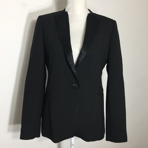 zara satin blazer